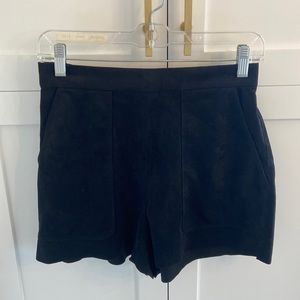 Black Suede Shorts